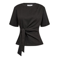 Co'Couture Top met Strikdetail – Zwart