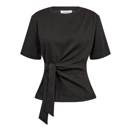 Co'Couture Top met Strikdetail – Zwart