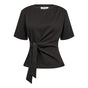 Co'Couture Top met Strikdetail – Zwart