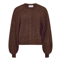 MSCH Copenhagen bruin vest met lange pofmouwen