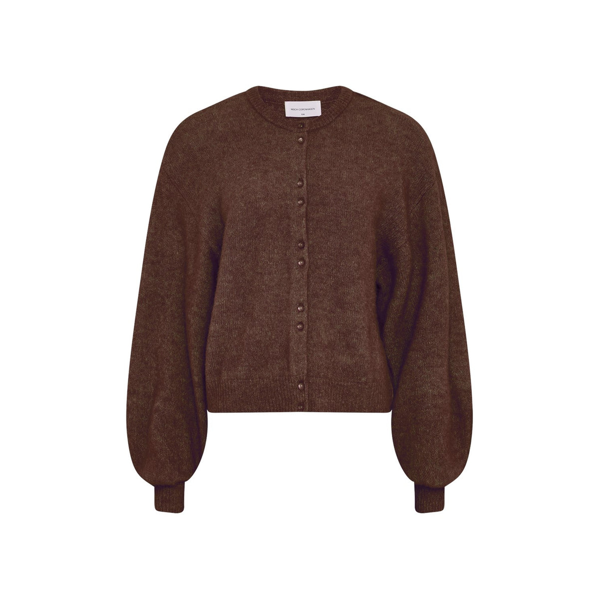 MSCH Copenhagen bruin vest met lange pofmouwen