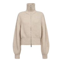 Co ' Couture Gebreid Vest met Rits – Beige