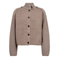 Co'Couture Gebreid Vest – Taupe