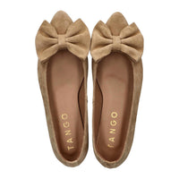 Tango beige loafer met strik