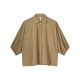 Summum taupe kort wijd blouse met kraag en lurex