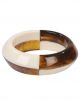 Ellen Beekmans duo bangle wit/bruin